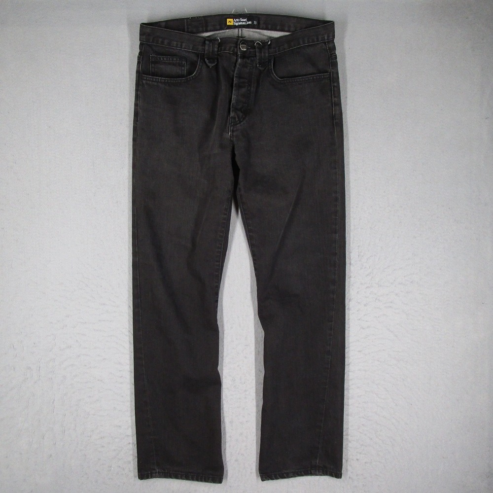 Analog Arto Saari Signature Jeans Mens 33 Faded Black Cotton Button Fly Skate